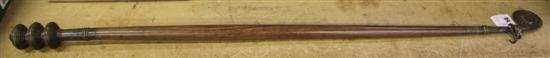 Indian bronze mounted mace